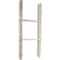Ekena Millwork 15"W x 36"H x 3 1/2"D Vintage Farmhouse 2 Rung Ladder, Barnwood Decor Collection, Chalk Dust White DECR015X036X04LDRWH - alternate 1